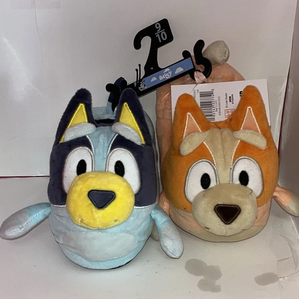 Bluey‎ and Bingo Plush House Shoes Slippers Size 9-10 Toddler Child  New